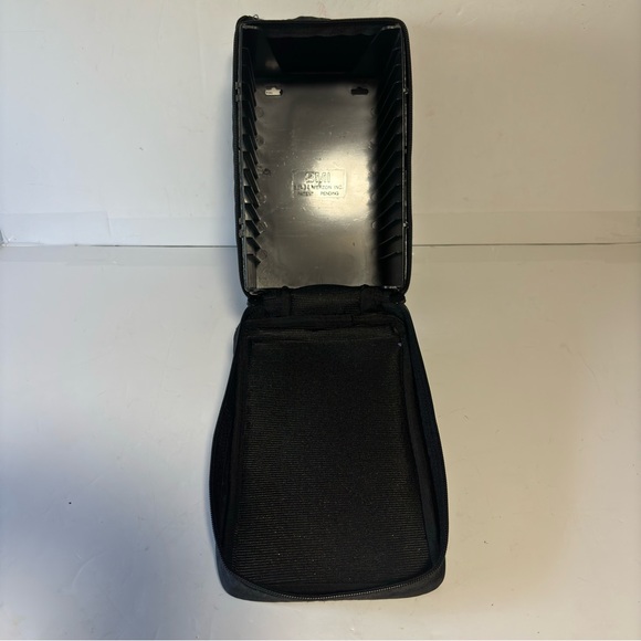 Vtg Case It Black 15 CD Carrying Case Zipper Storage Tote front pocket LIKE NEW - Picture 3 of 11
